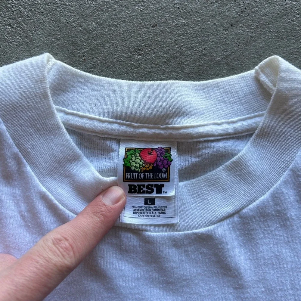 Vintage 90s Police‎ Officer Shirt Size Large White Lie Flat On Your Back Funny